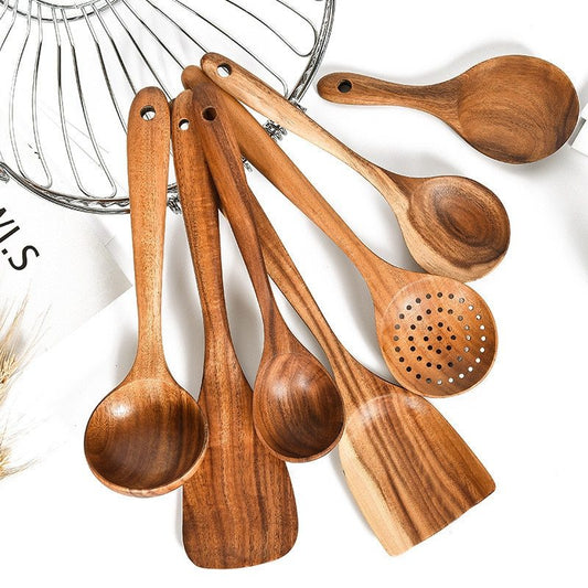 Teak Kitchen Utensil Set